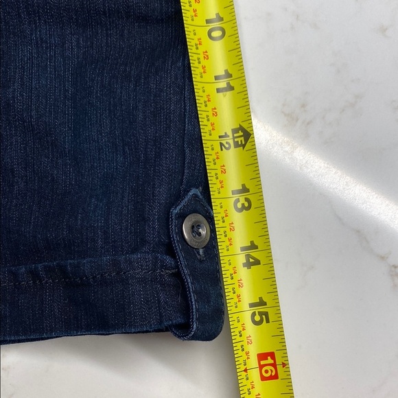 Gloria Vanderbilt Shorts Denim Tailored Dark Wash Blue Jean Cotton Blend Size 6 - Picture 7 of 12